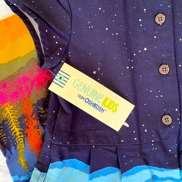 Genuine Kids Woodland Deer Night Sky Dress - Picture 3 of 6